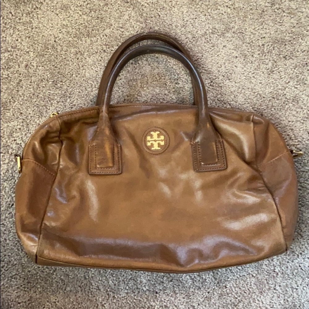 Tory Burch Brown Leather Satchel